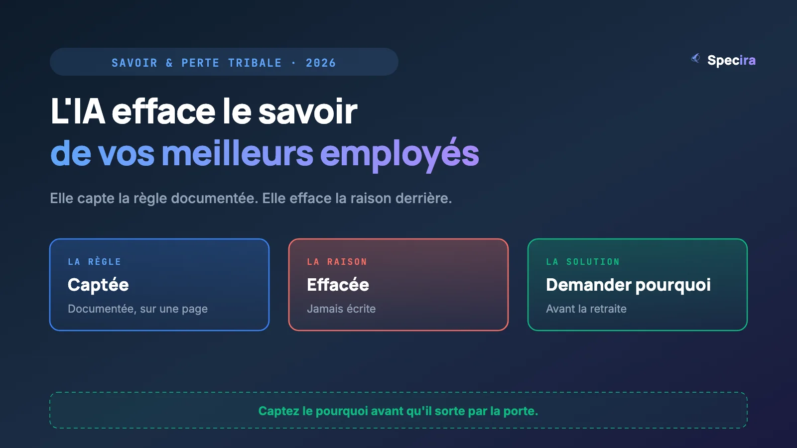 L'IA efface discr&egrave;tement le savoir de vos meilleurs employ&eacute;s