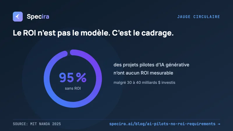 95 % des projets pilotes d'IA n'ont aucun ROI. Les 5 % ont commenc&eacute; ailleurs.