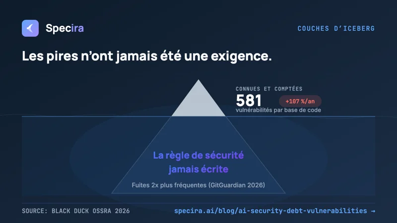 581 vuln&eacute;rabilit&eacute;s par base de code. Les pires n'ont jamais &eacute;t&eacute; une exigence.