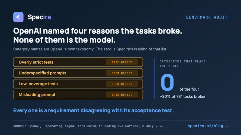 OpenAI Retracted Its Own Benchmark Recommendation. The Tasks Were Ambiguous, Not the Models.